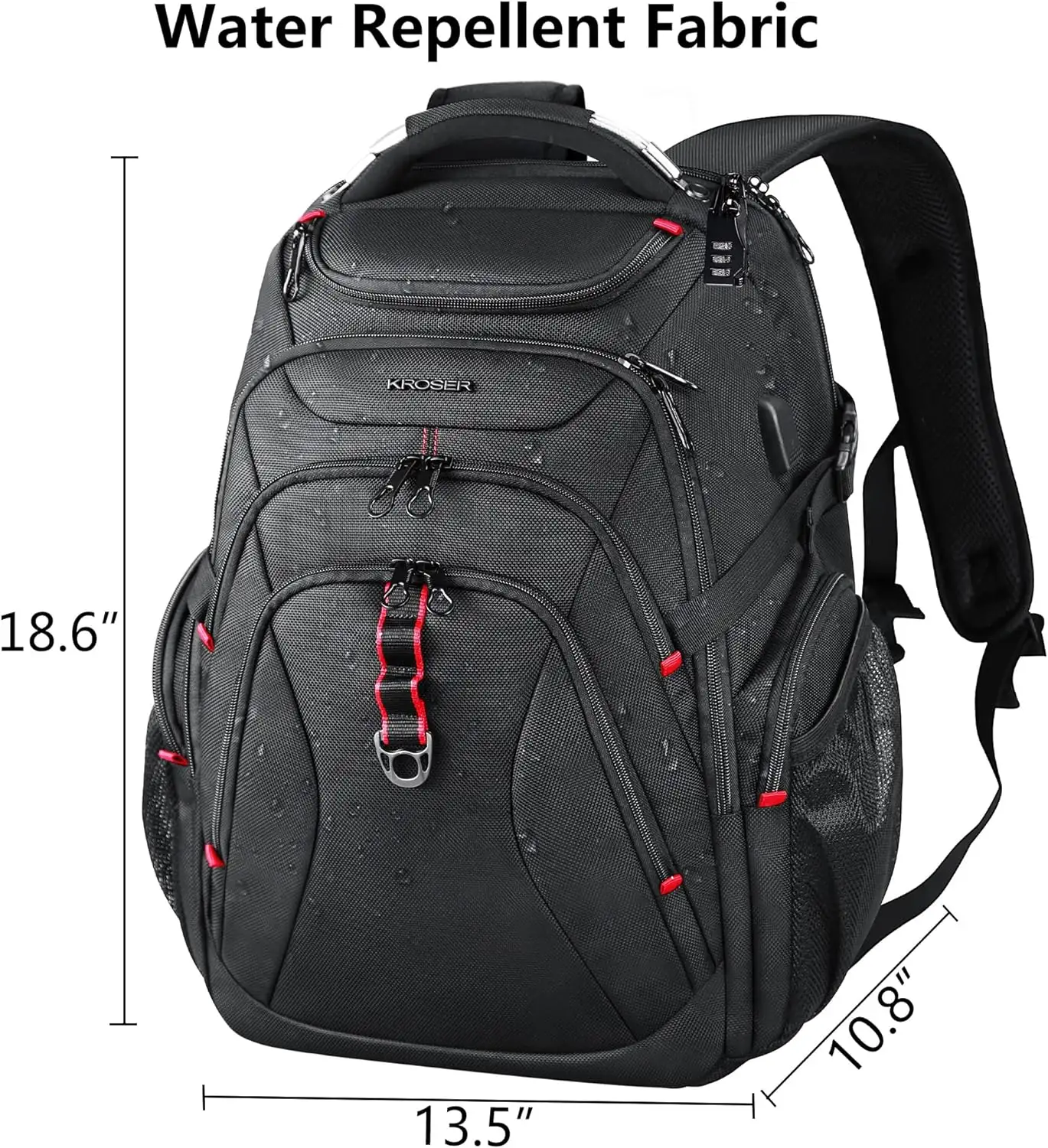 KROSER Travel Laptop Backpack 17.3 Inch XL Computer Backpack - 81imokjog9l._ac_sl1500_